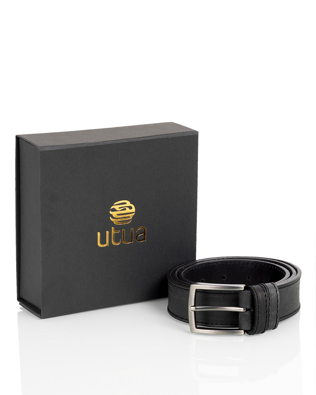 Nahkavyö 3 cm musta