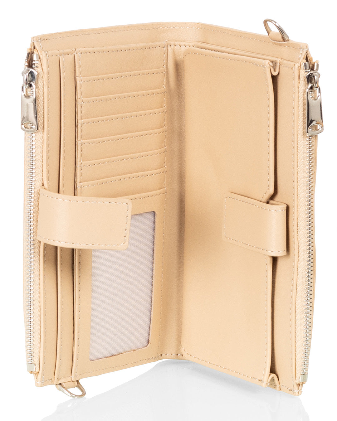 Beige Utuan nahkainen puhelinlompakko