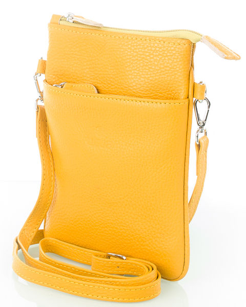 Keltainen puhelinlaukku Utua Santra