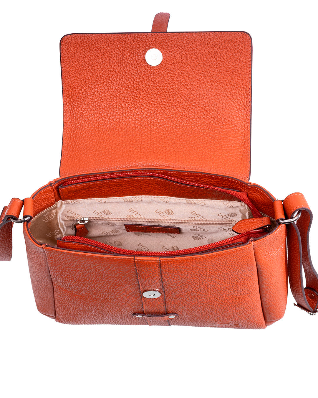 Tasku leather shoulder bag orange