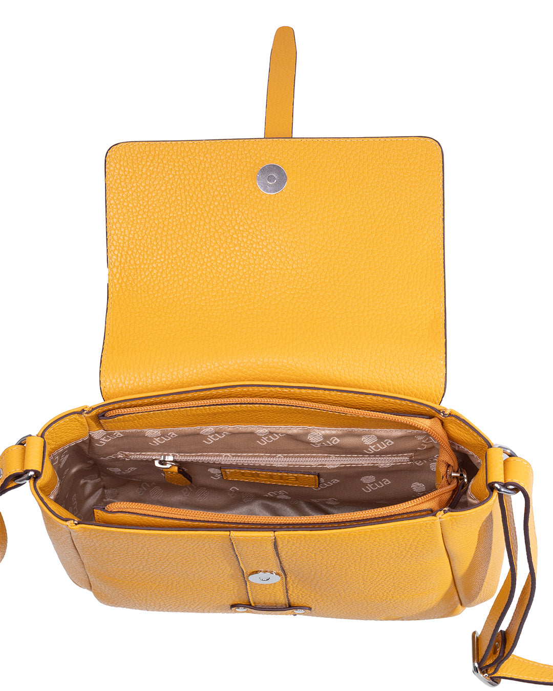 Tasku leather shoulder bag, yellow.