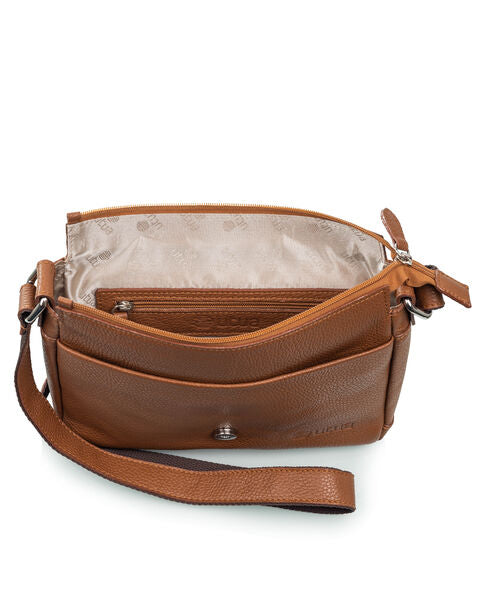 Kotimainen ruskea olkalaukku Utua Sanoma