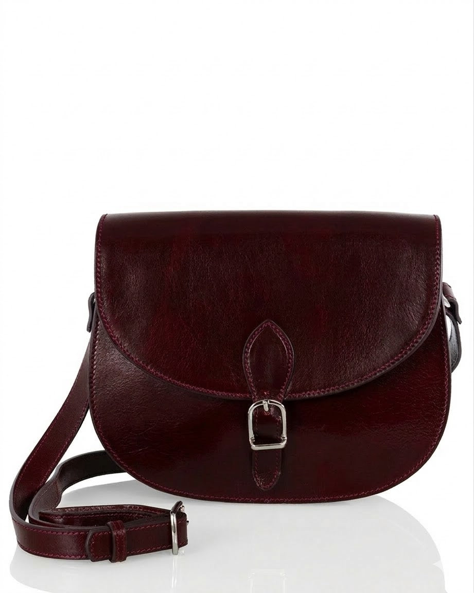 Laadukas Utua Visby Exclusive kasviparkittu olkalaukku viinin punainen