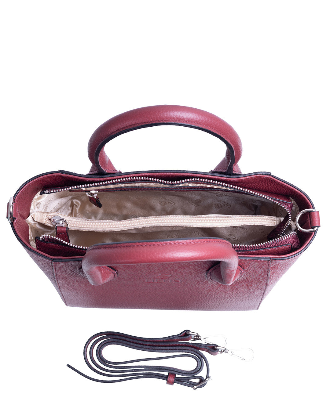 Nahkainen-Utua-Rhea-Exclusive-kasilaukku-punainen