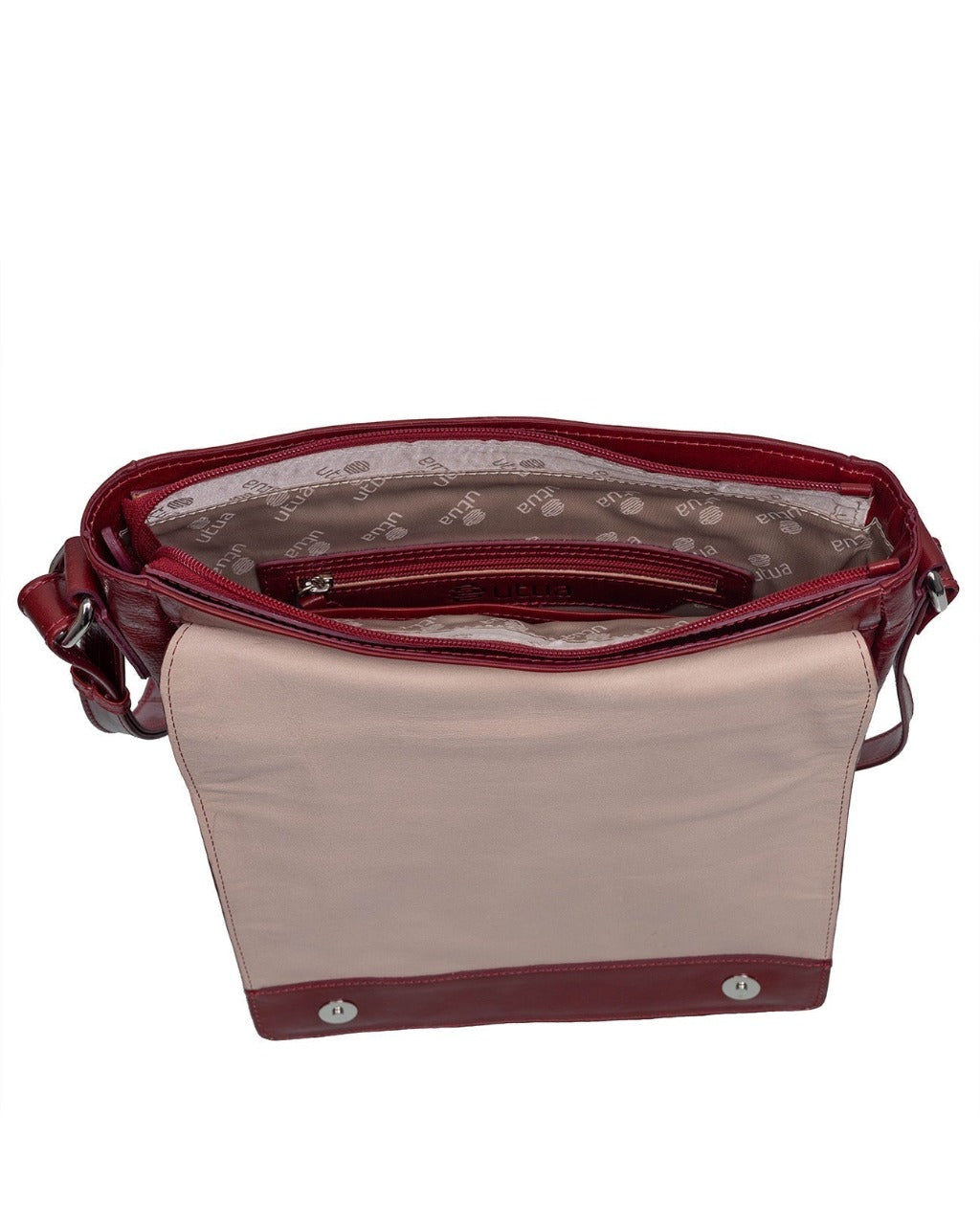 Zeus Exclusive vegetable-tanned leather shoulder bag red