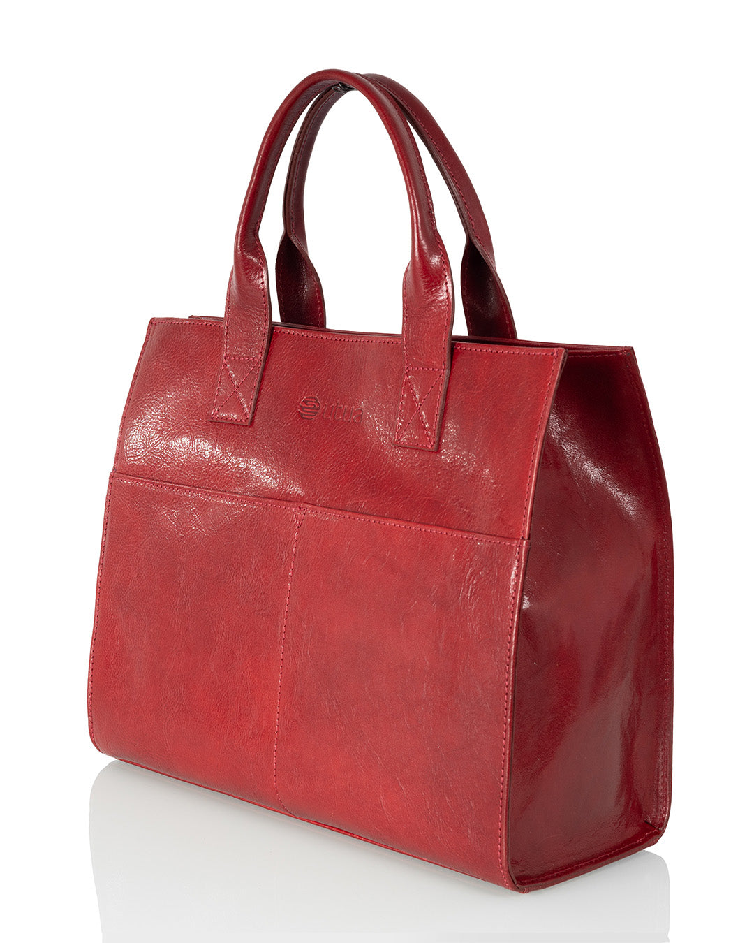 Punainen kasviparkittu kasilaukku Utua Minerva Exclusive