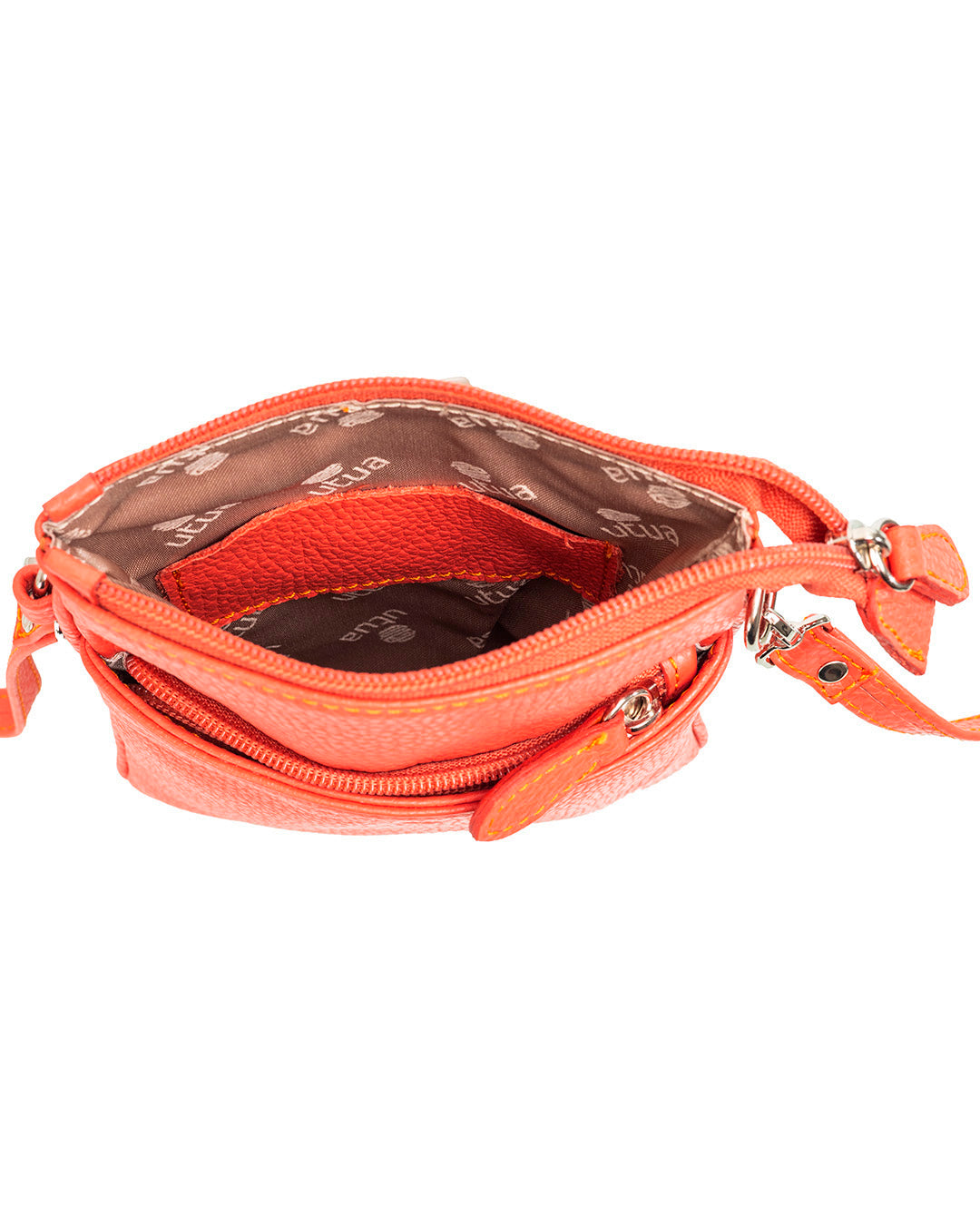 Santra leather phone bag, coral