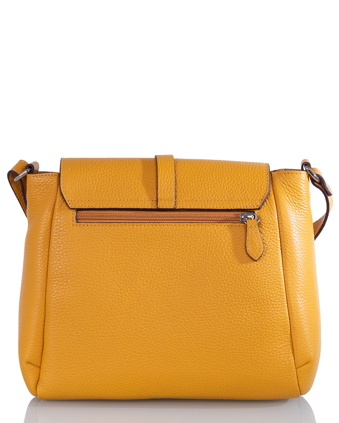 Tasku leather shoulder bag, yellow.