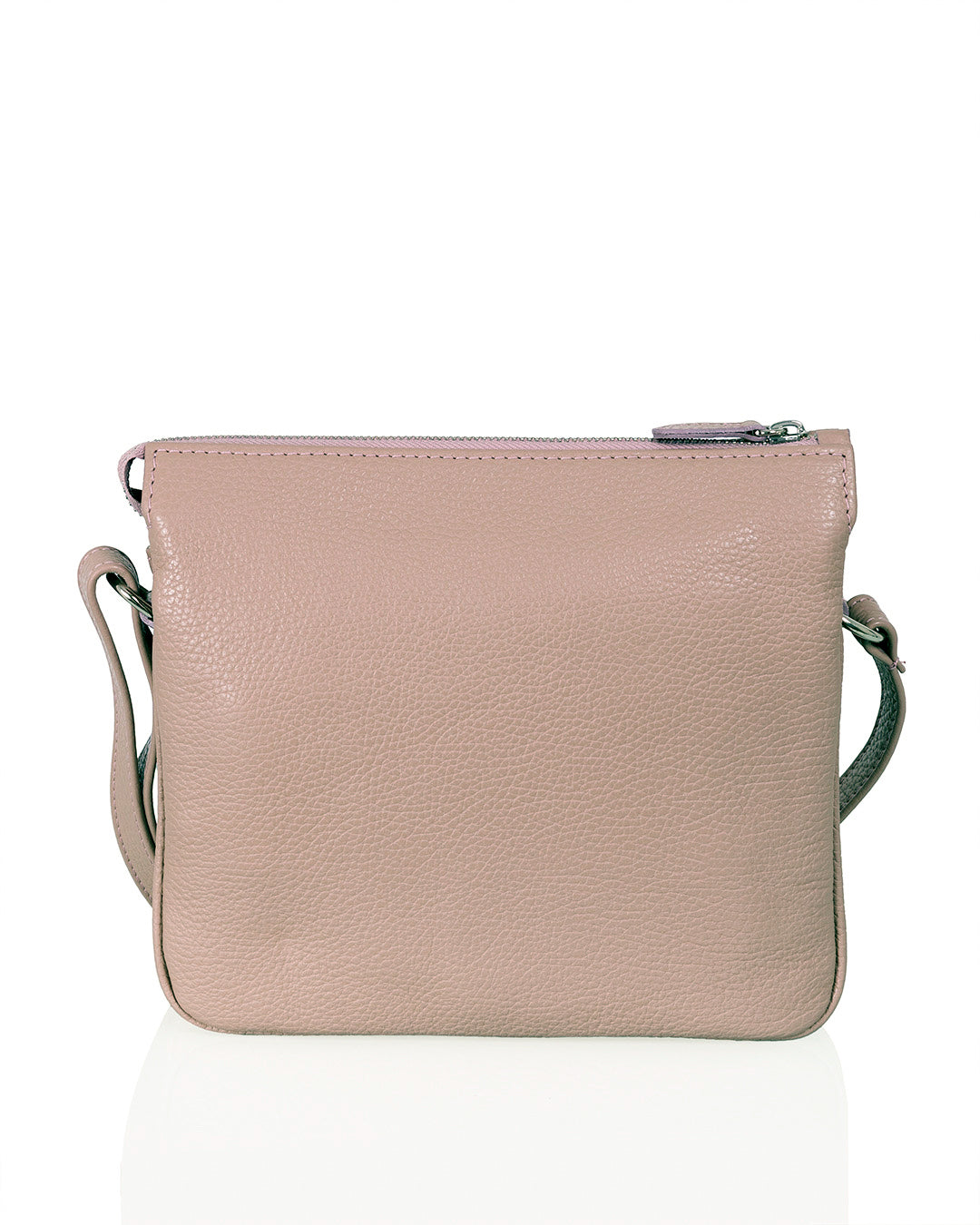 Kulo Exclusive leather shoulder bag, light pink.