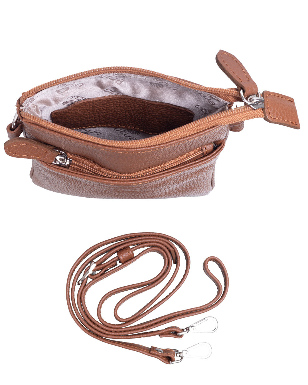 Utuan ruskea Santra puhelinlaukku nahkaa