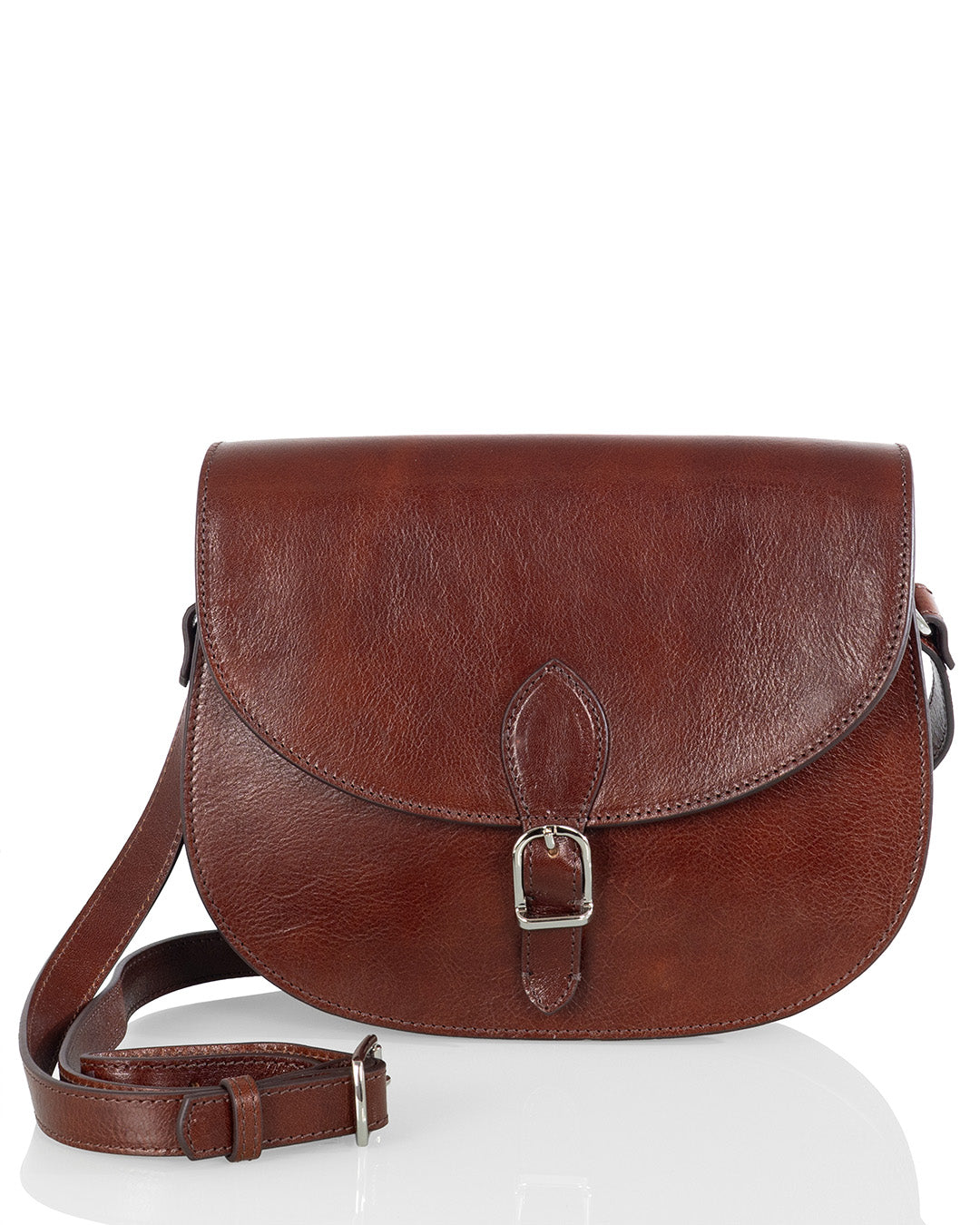 ruskea visby kasviparkittu satulalaukku utua