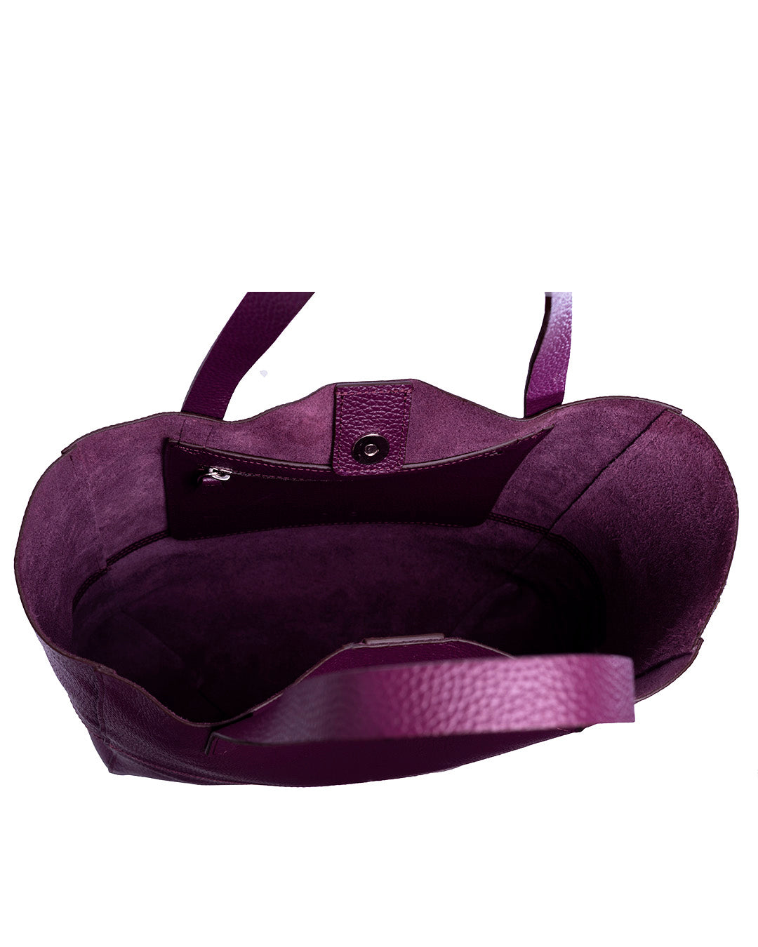 tumman liila soolo shopperi utuan nahkalaukku