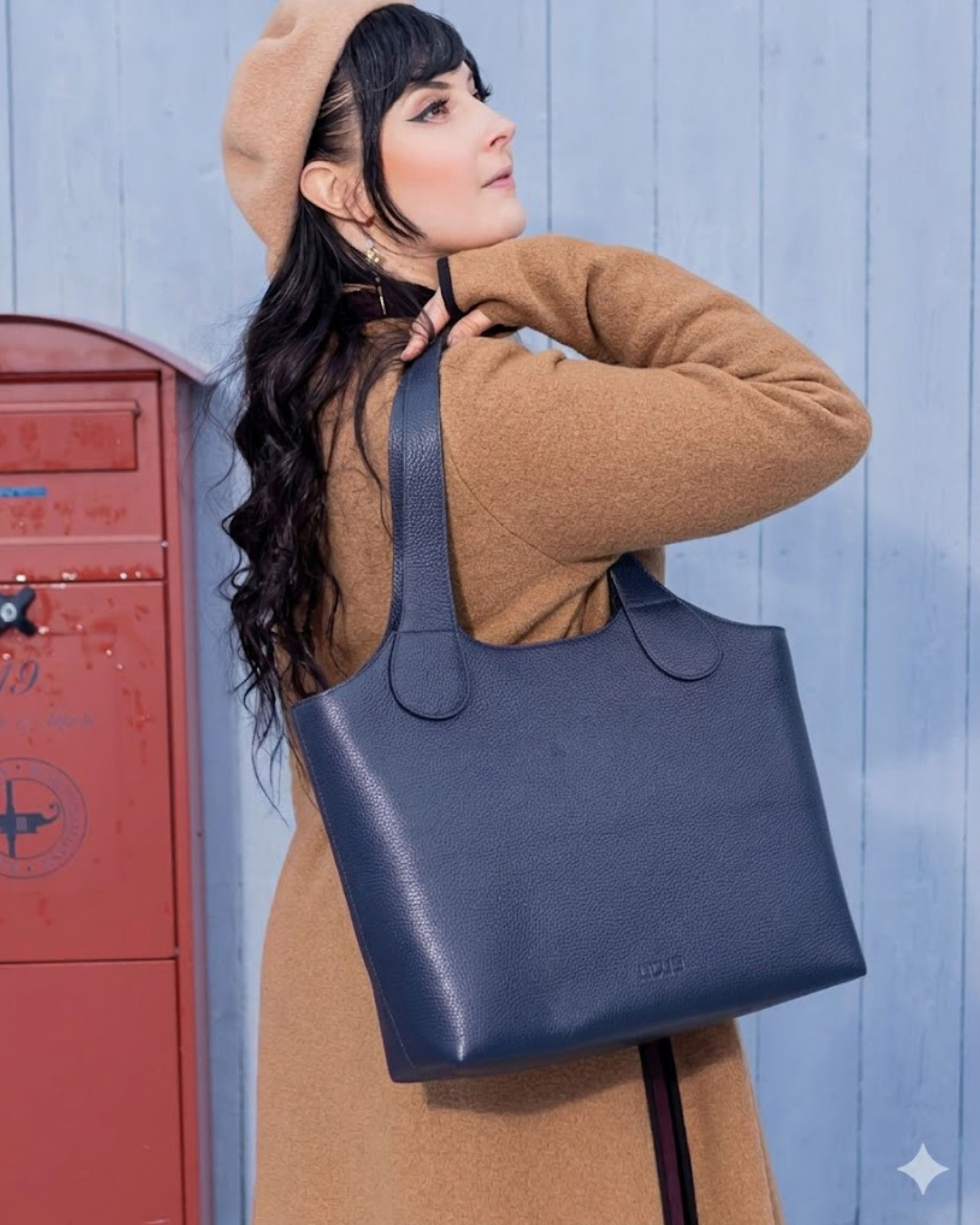 utua irene totebag kasilaukku sininen