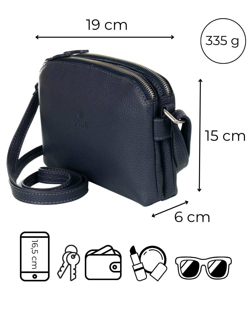 Lysti small leather bag, light pink