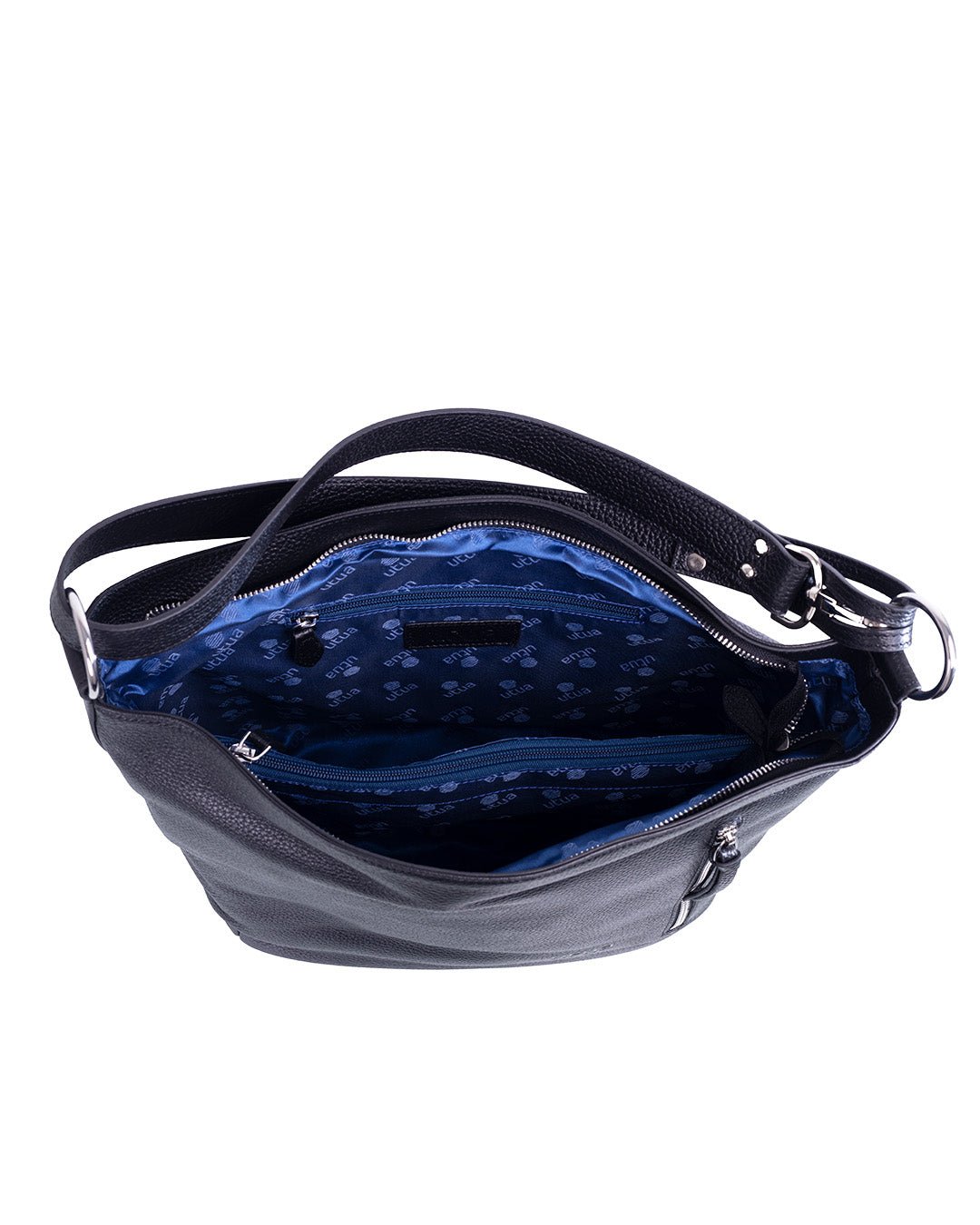 utua musta roihu nahkalaukku sisalta