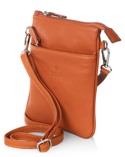Santra leather phone bag, orange