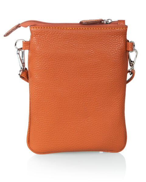 Santra leather phone bag, orange
