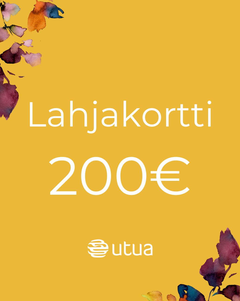 Utuan lahjakortti arvoltaan 200€