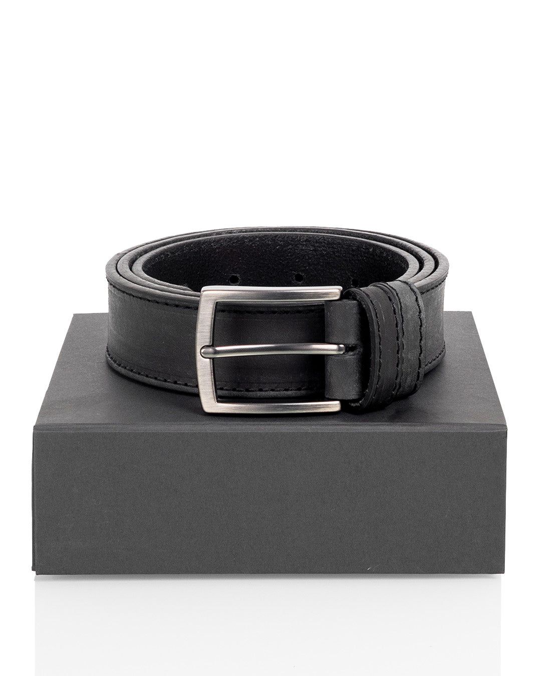 Nahkavyö 3 cm musta