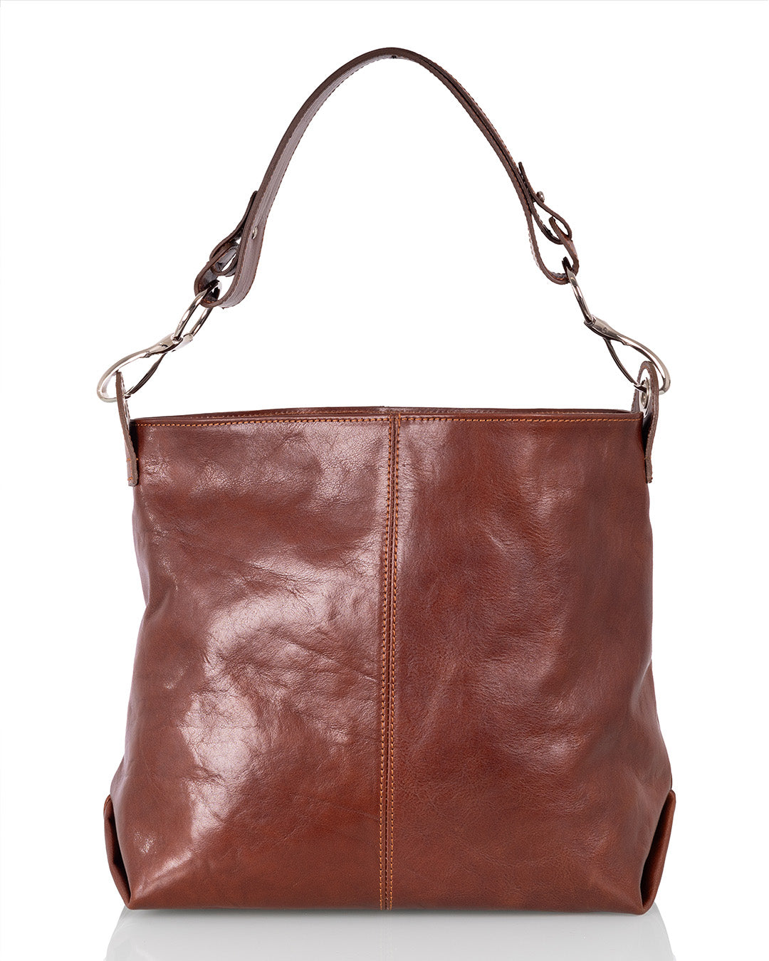 Keskiruskea kasviparkittu kasilaukku Utua Roskilde Exclusive