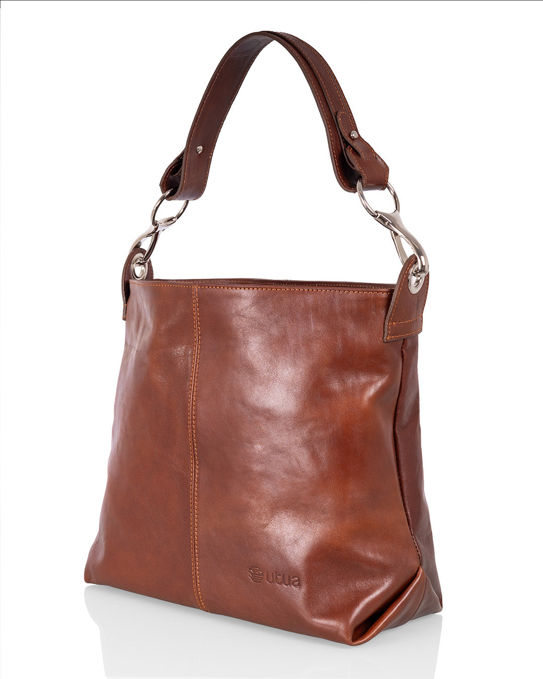 Kotimainen keskiruskea kasviparkittu kasilaukku Utua Roskilde Exclusive