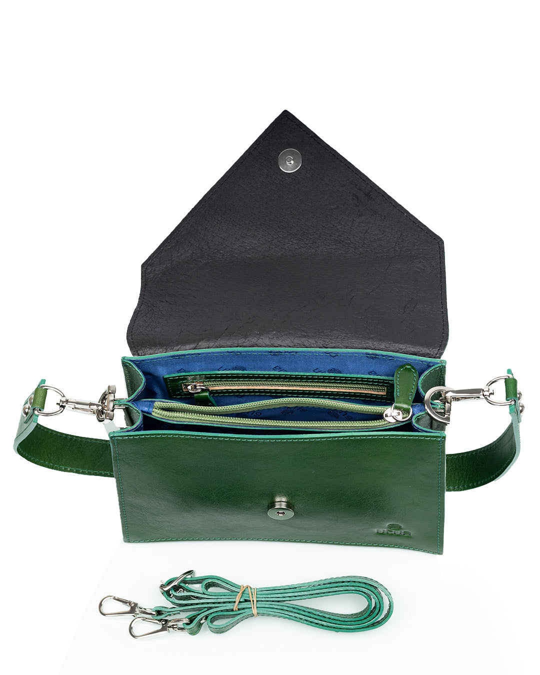 Kotimainen vihrea kasviparkittu pikkulaukku Utua Skoga Exclusive