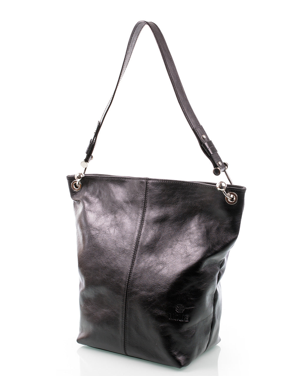 Musta kasviparkittu kasilaukku Utua Granna Exclusive