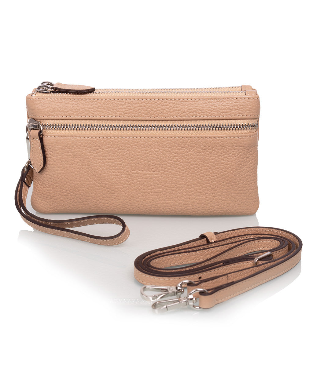 Nahkainen-pikkulaukku-Utua-Rauma-hiekan-ruskea