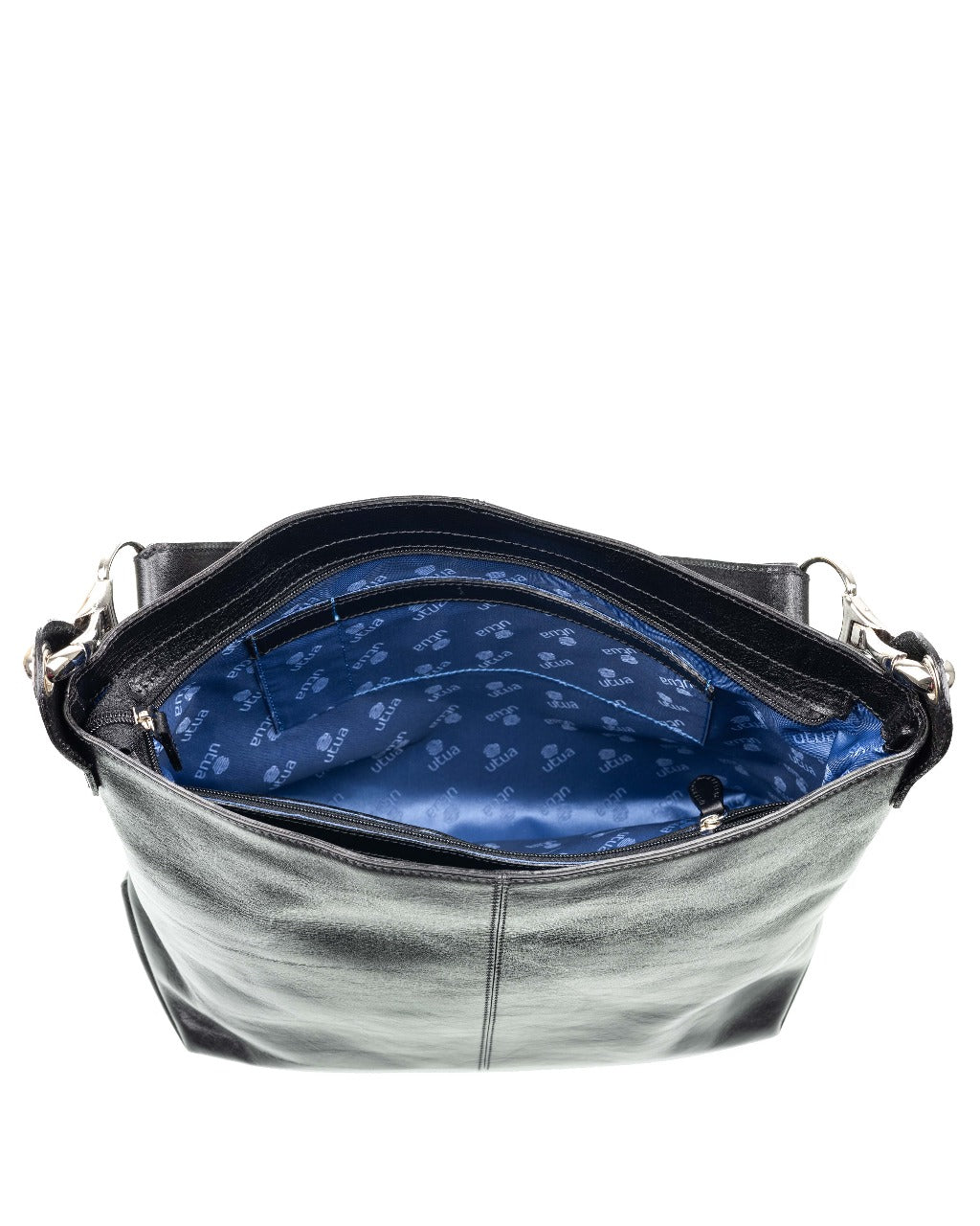 Nahkainen Utua kasviparkittu kasilaukku Roskilde Exclusive musta