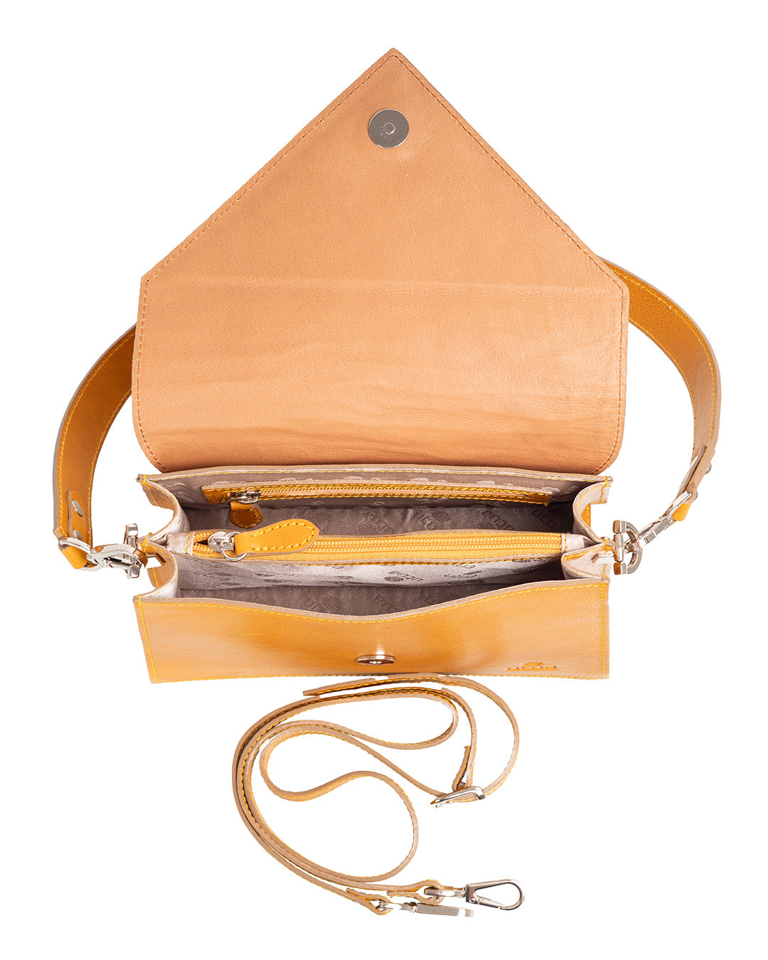 Nahkainen keltainen pikkulaukku Utua Skoga Exlusive