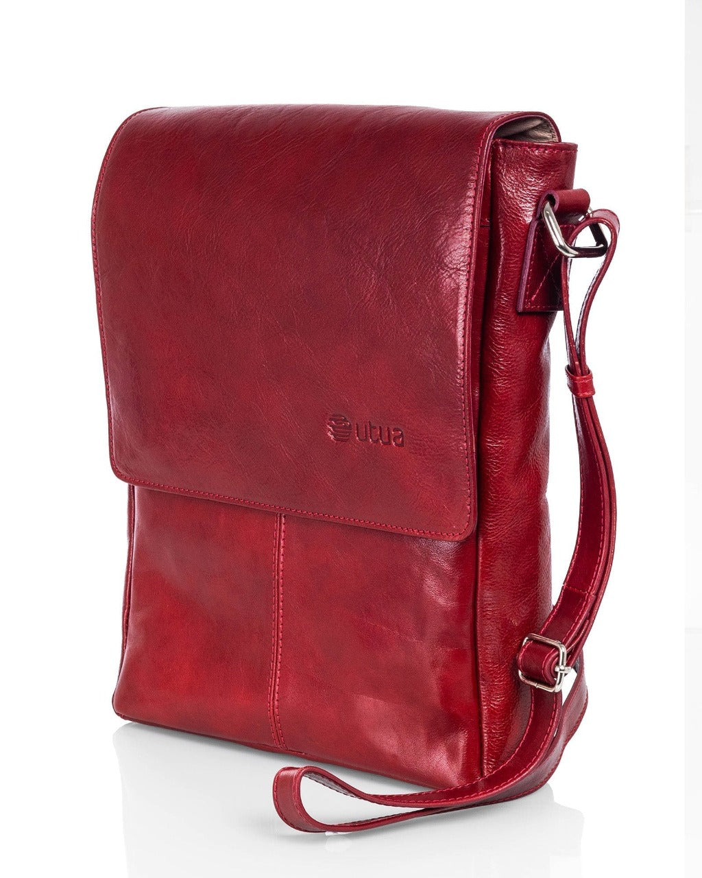 Zeus Exclusive kasviparkittu olkalaukku punainen