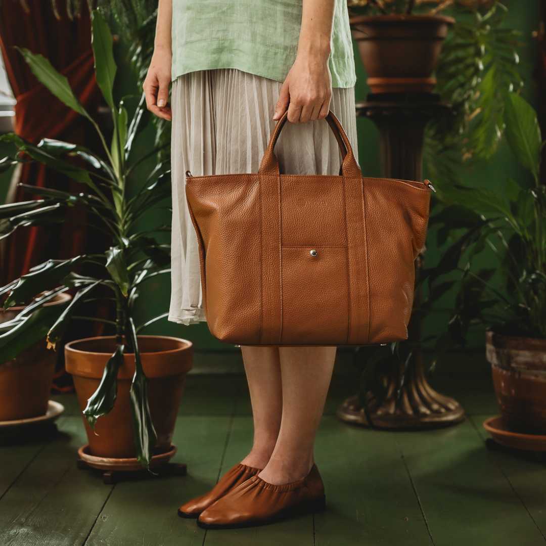 Utuan ruskeat nahkalaukut.