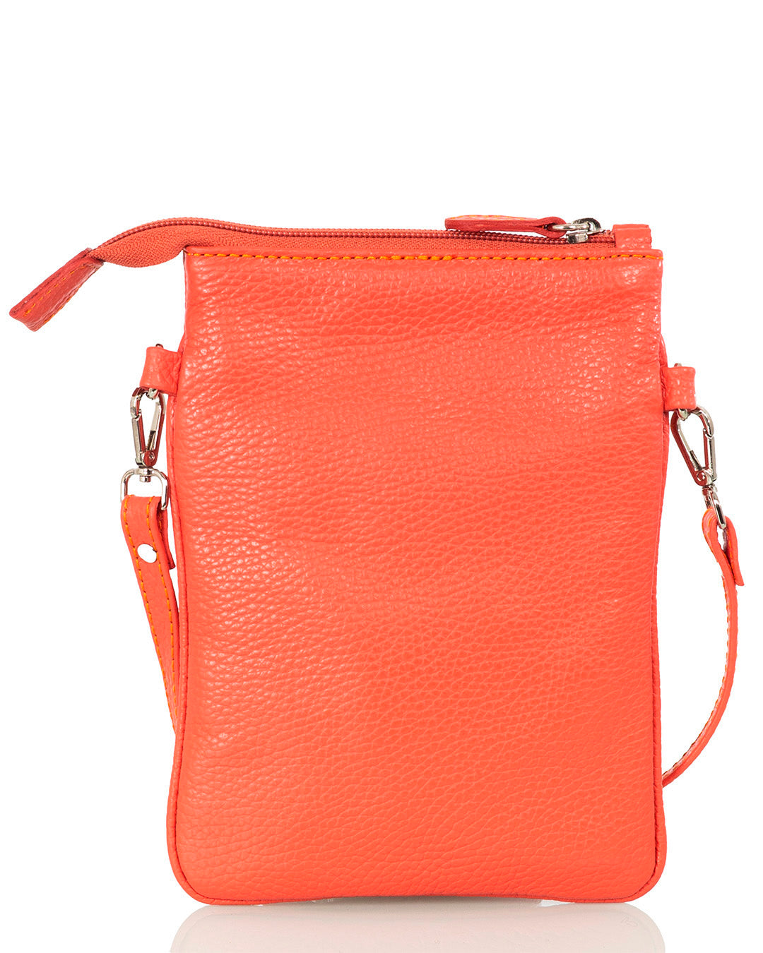 Santra utuan puhelinlaukku koralli nahkainen