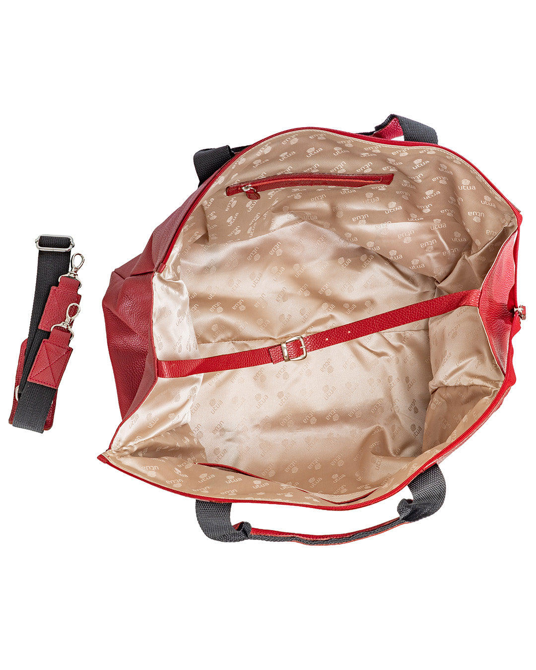 Utua Weekender viikonloppulaukku puolukanpunainen sisalta