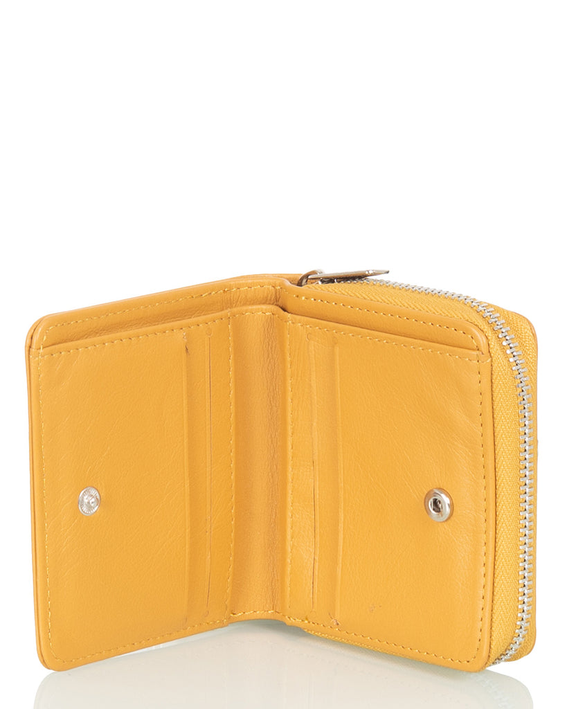 Utua leather wallet Siro yellow