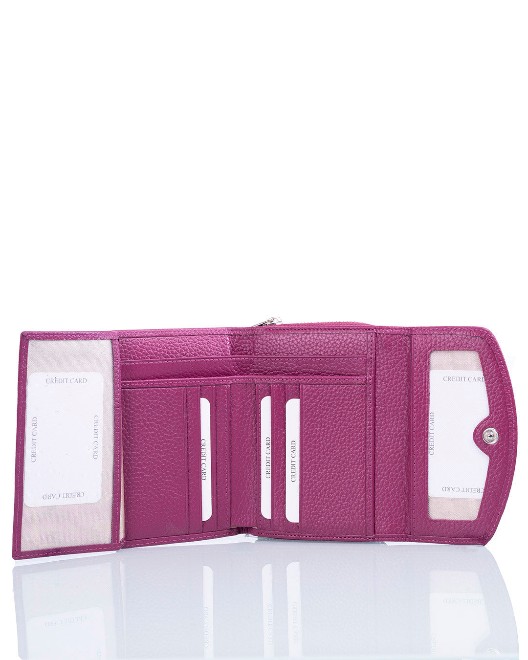 daalian punainen katko nahka lompakko avoin