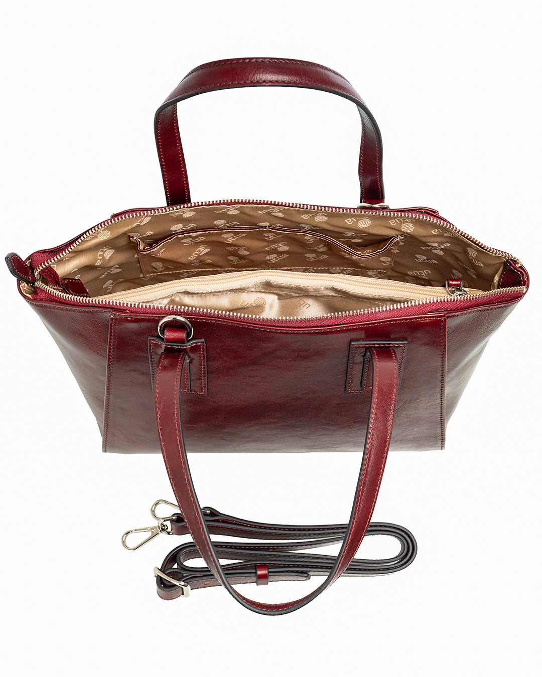 kotimainen Elisabeth kasilaukku viinin punainen sisalta