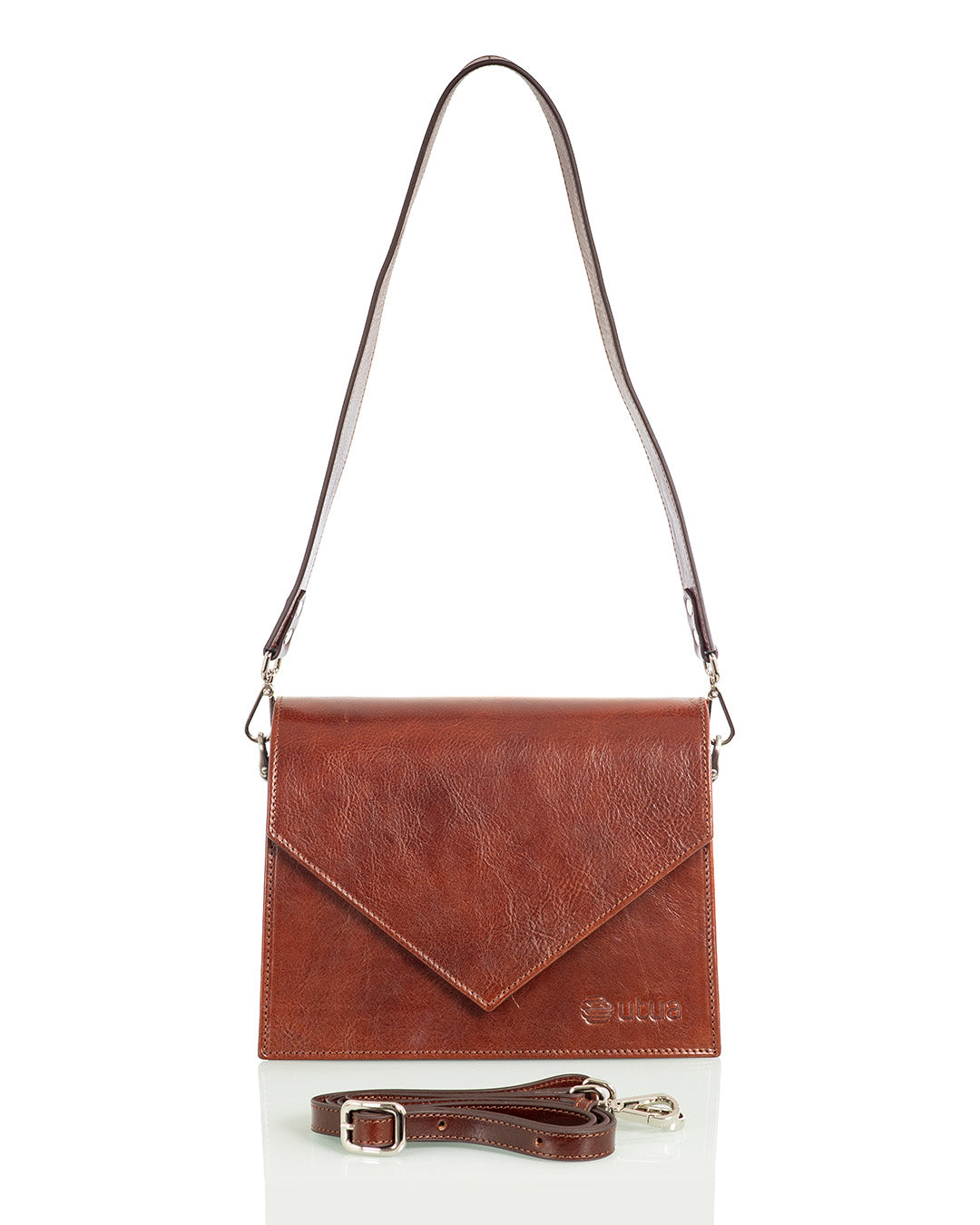 pikkulaukku kasviparkittu utua keskiruskea