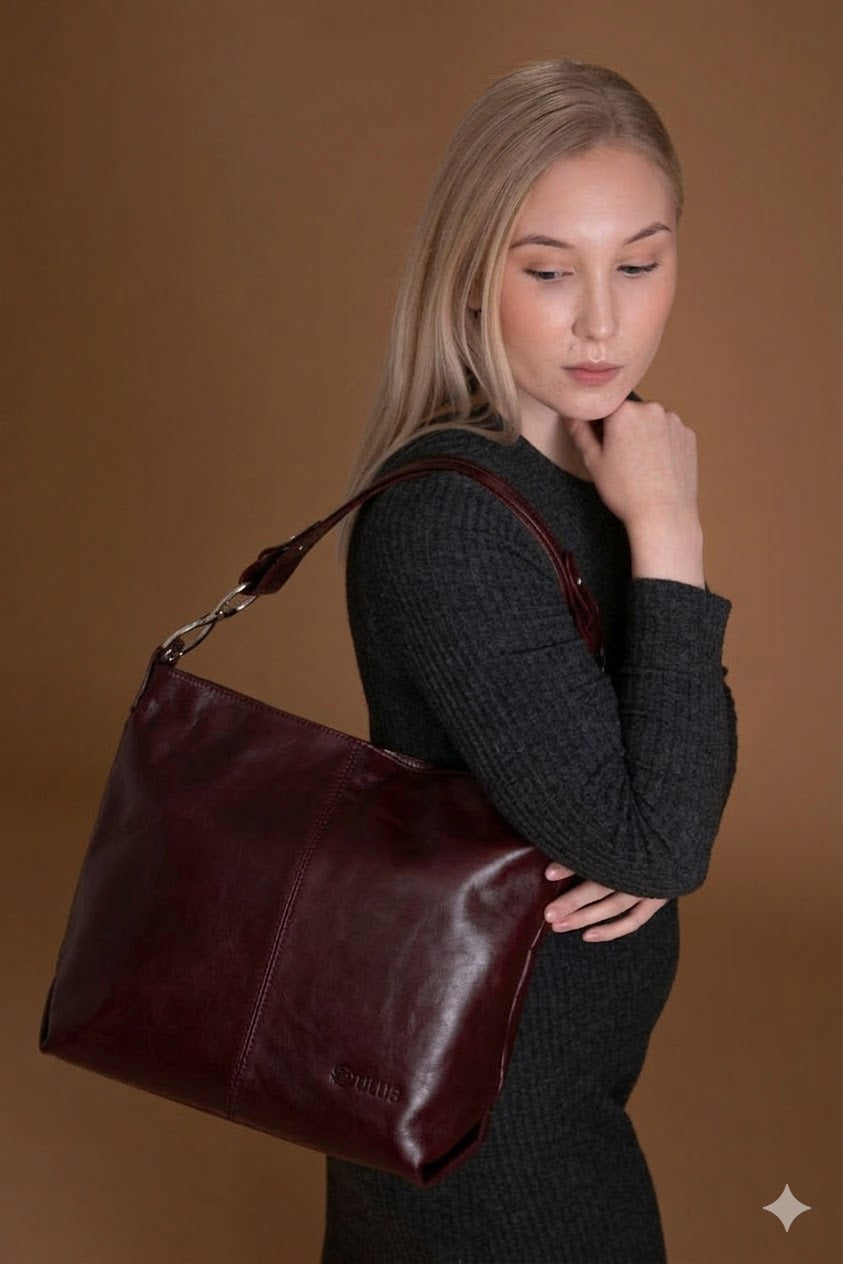 roskilde viininpunainen kasviparkittu kasilaukku utua kotimainen