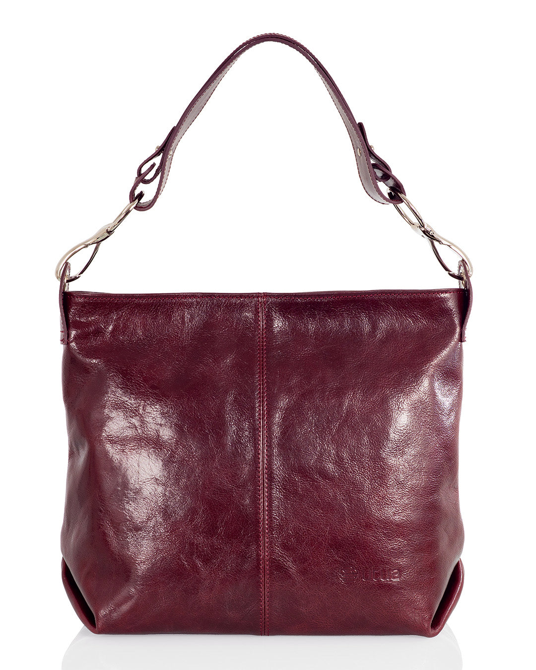 roskilde viininpunainen kasviparkittu kasilaukku utua