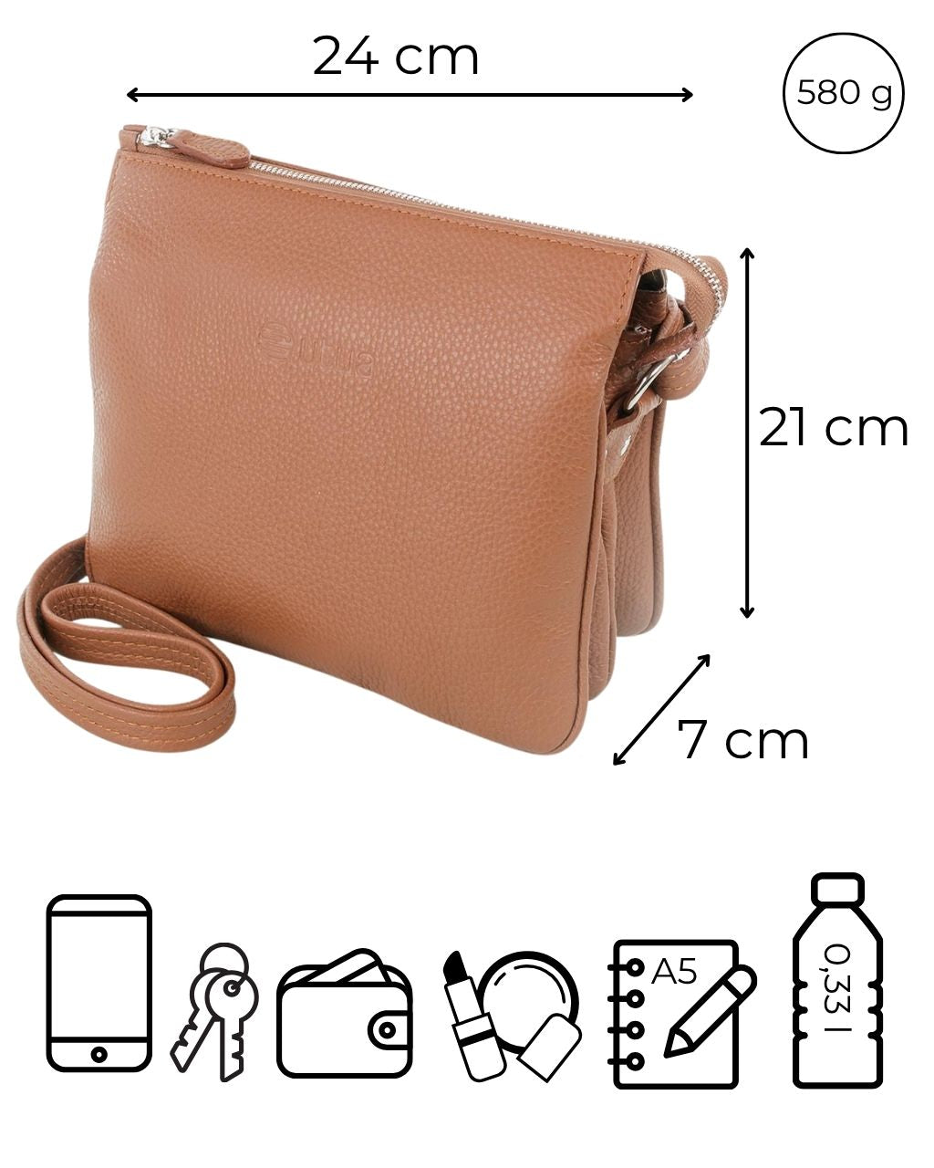 utua-kulo-exclusive-mittakuva-ruskea